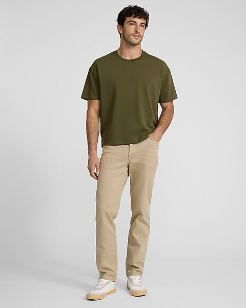 Slim Straight Khaki Hyper Stretch Jeans | Express
