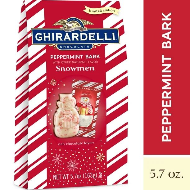 GHIRARDELLI Peppermint Bark Snowmen, 5.7 OZ Bag | Walmart (US)