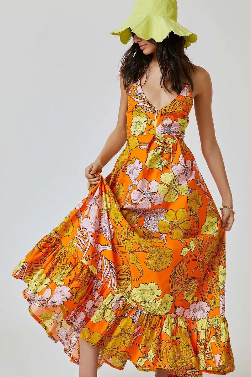 Anthropologie Plenty by Tracy Reese Floral Maxi Dress Size S | eBay US