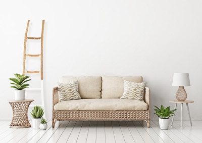 70"H Brown/white Decorative Wood Ladder, White | Ashley Homestore