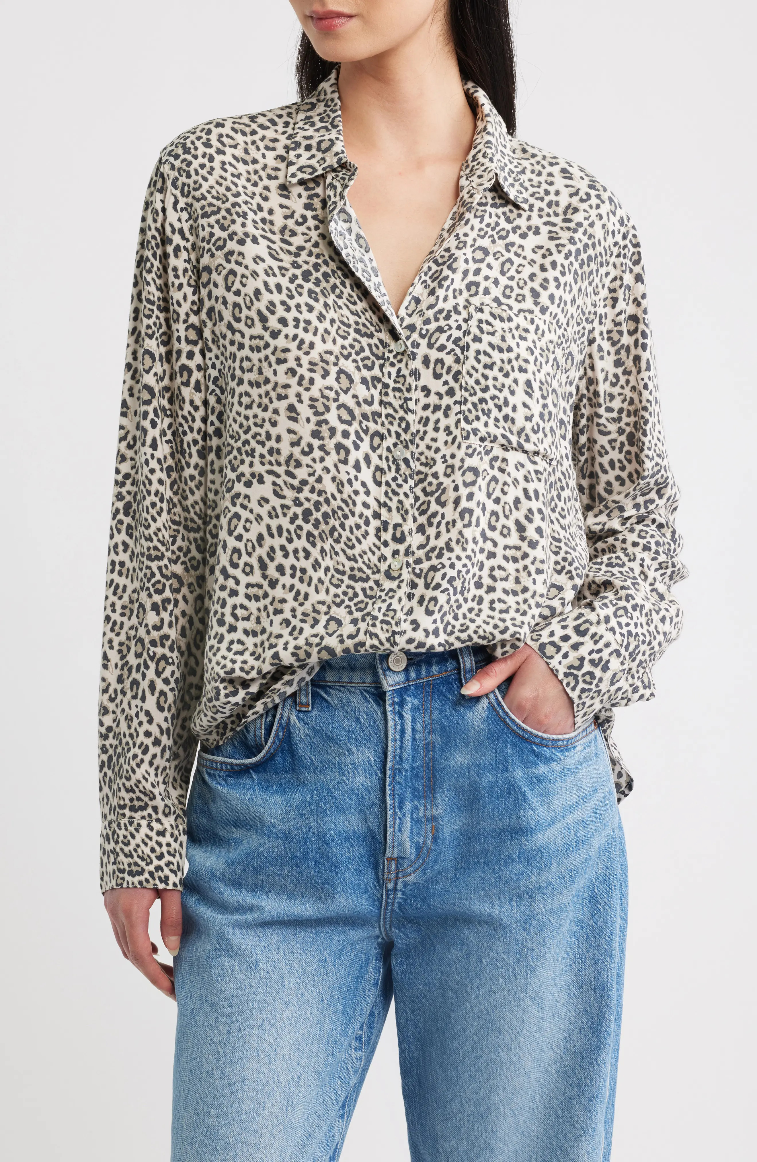 Rails Josephine Leopard Print Button-Up Shirt (Women) | Nordstrom | Nordstrom