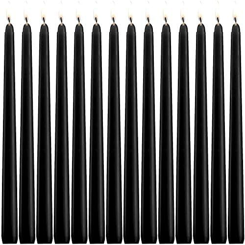 Amazon.com: YIHANG Black Taper Candles - Set of 14 Dripless Candles - 12 inch Tall, 3/4 inch Thic... | Amazon (US)