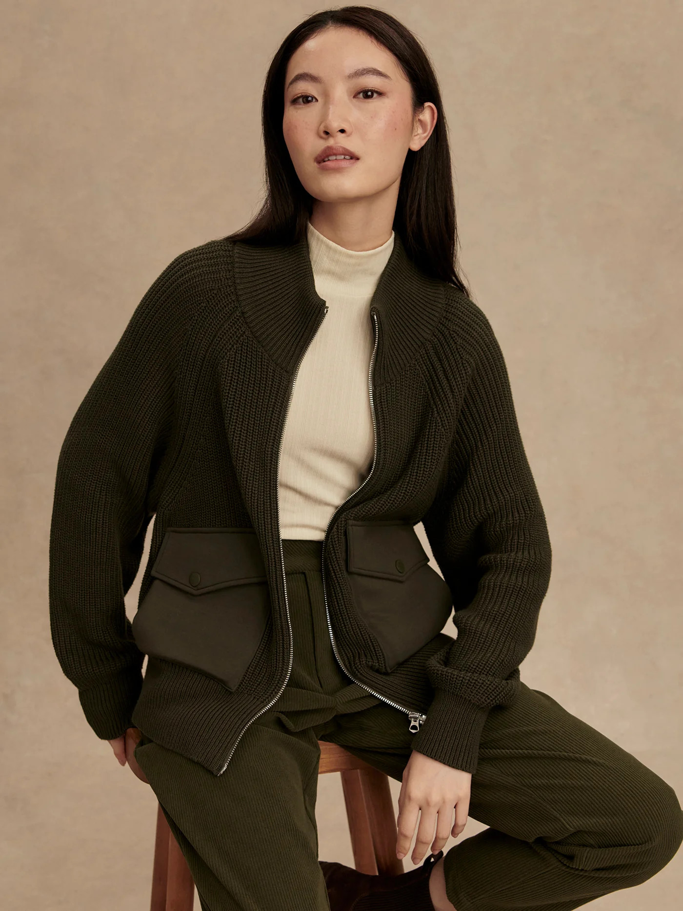 Tessa Zip-Through Knit Jacket | Varley US