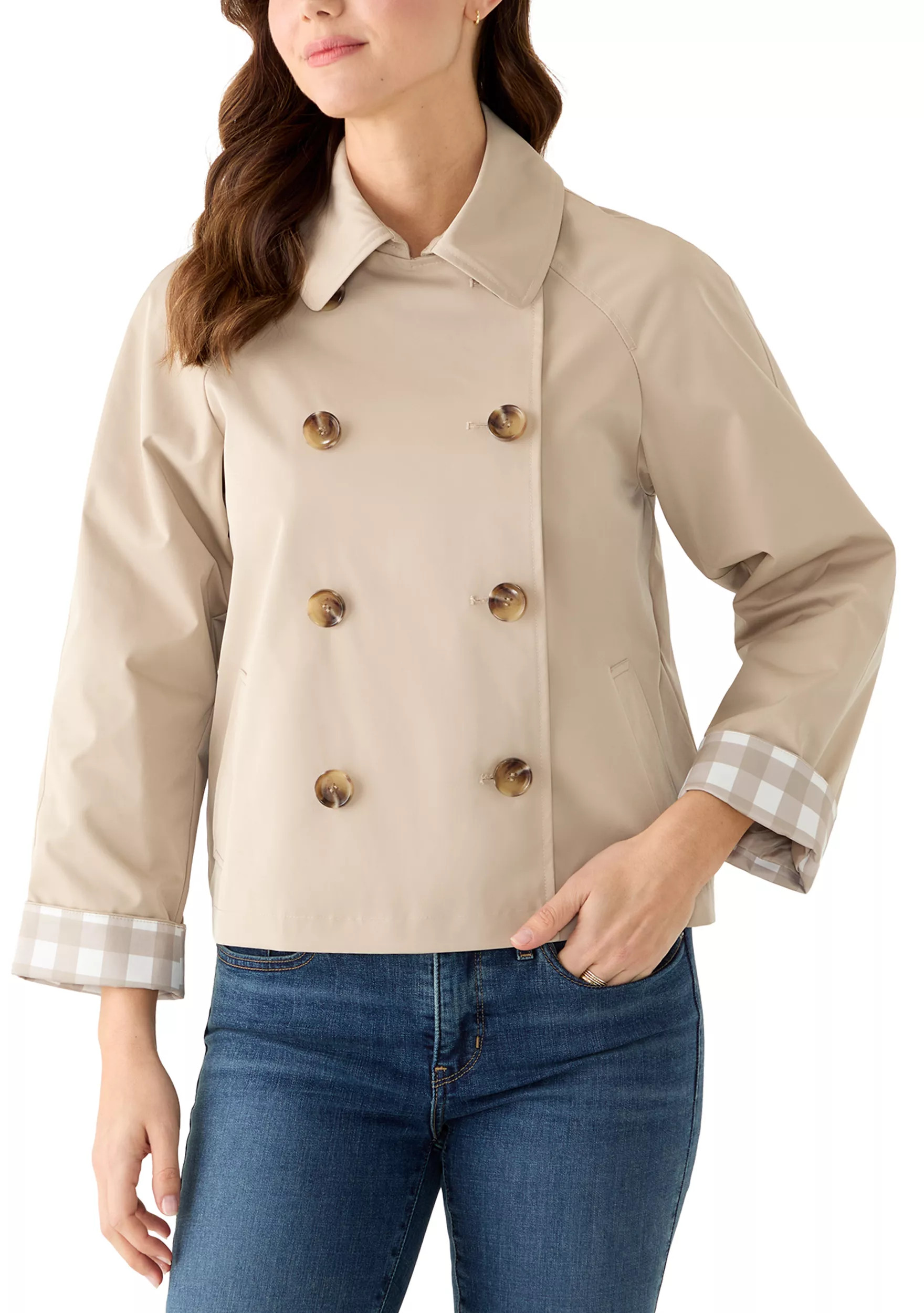 Women's Long Sleeve Button Up Collar Jacket | Belk