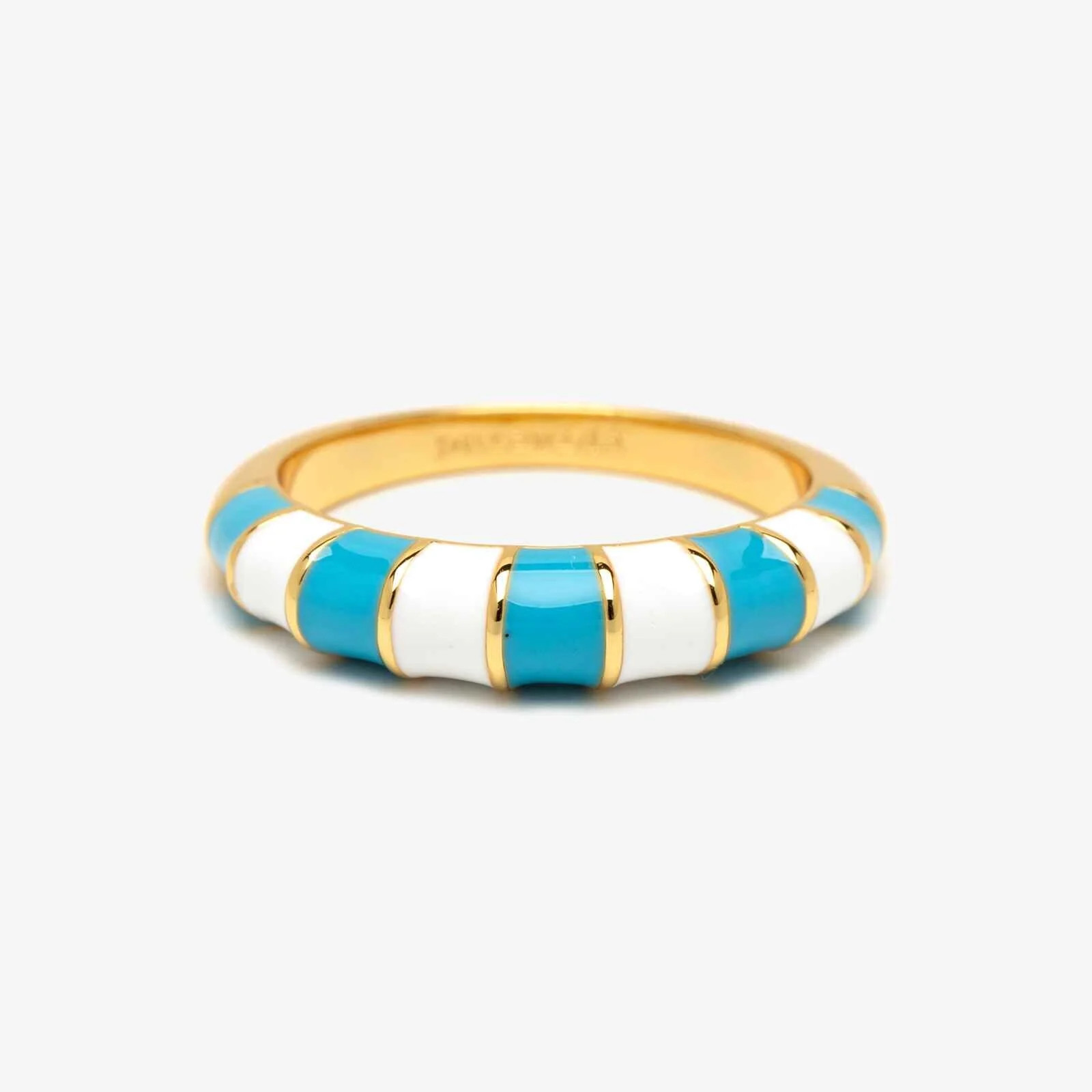 Striped Enamel Gold Ring | Pura Vida Bracelets