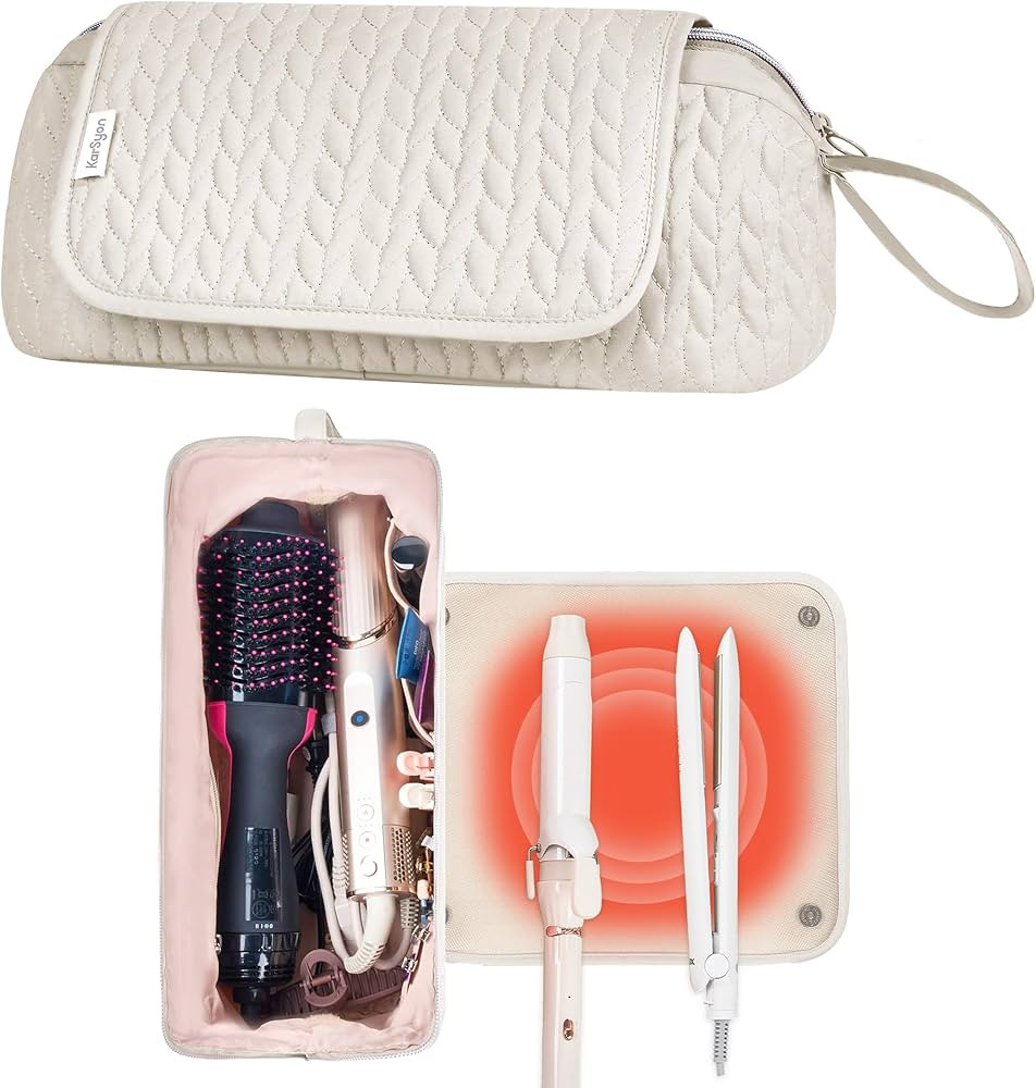 Hair Tools Travel Bag Karsyon Heat Resistant Mat Case Hot Tools Straightener, Curling Iron,Hair D... | Amazon (US)