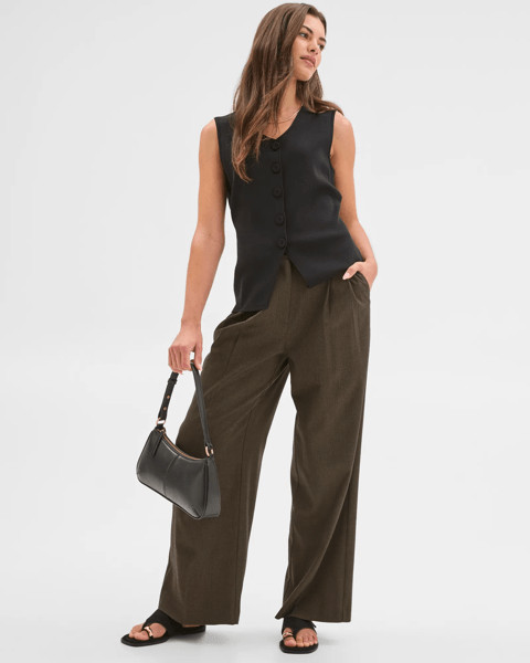 Petites Herringbone Wide Leg Pants | Target AU