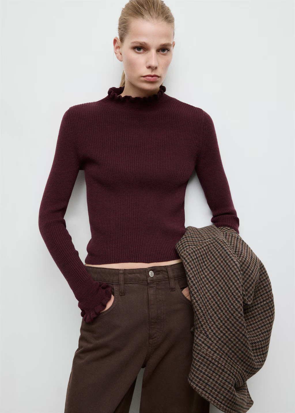 Ribbed sweater with scalloped finishes | Mango (US/MX/AU)