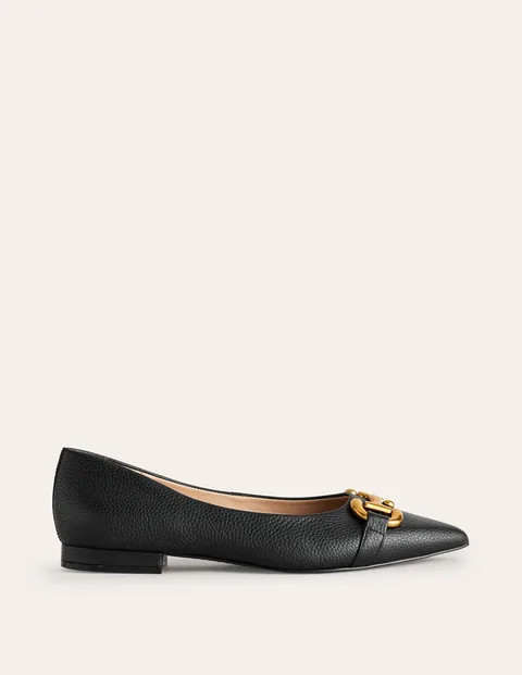 Iris Snaffle Ballet Flat - Black | Boden US | Boden (US)