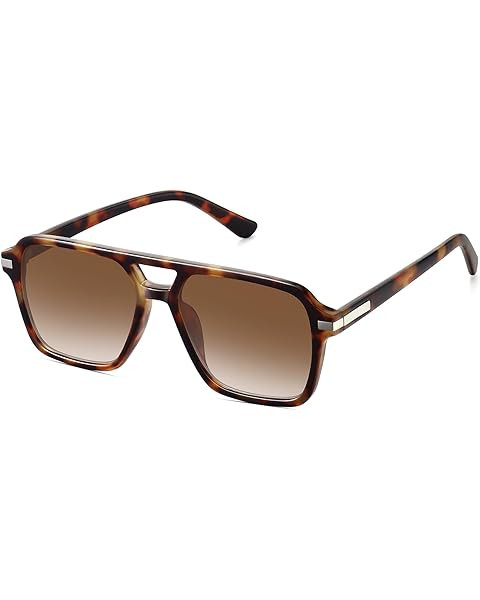 Amazon.com: Fozono Square Oversized Aviator Sunglasses for Women Men Retro Trendy UV Protection S... | Amazon (US)