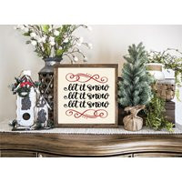 Let It Snow, Small Christmas Sign, Farmhouse Decor, Home Gift | Etsy (US)