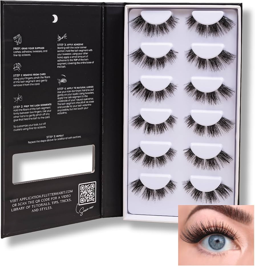 FlutterHabit Weightless Collection, DIY lash Extensions [1 month], Lash Clusters for Women, Salon... | Amazon (US)