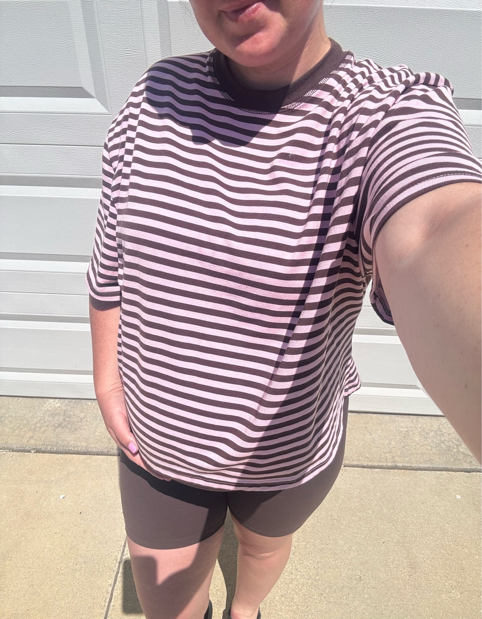 Outfit of the day! All Amazon, wearing medium shorts and large tee!

#LTKootd #LTKBump #LTKmomlife