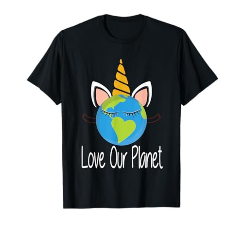 Toddler Girl Earth Day T Shirt Kids Unicorn Face Tee Teen T-Shirt | Amazon (US)