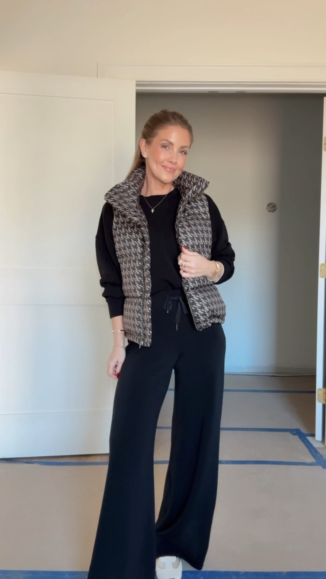 Size 4 down vest (true to size for me) / XS Spanx top / XS Regular pants / sneakers run true to size and my color-way is currently on sale! 

#LTKootd #LTKPetite #LTKOver40