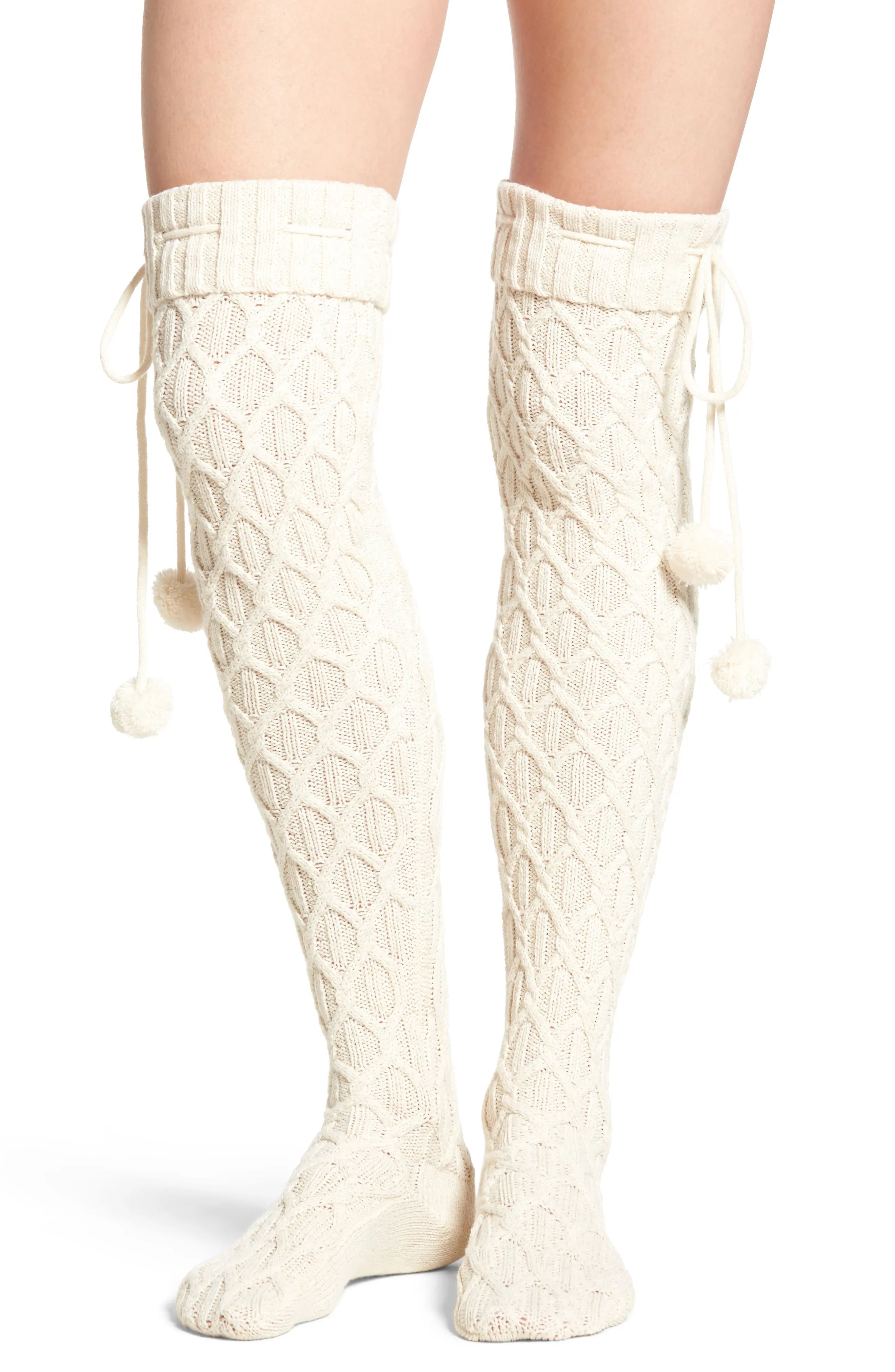 Sparkle Cable Knit Over the Knee Socks | Nordstrom