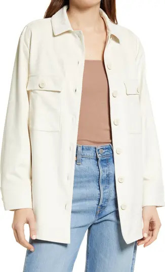 Faux Suede Shirt Jacket | Nordstrom