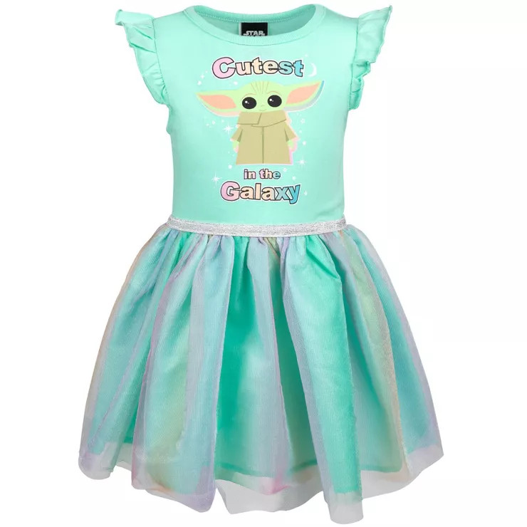 Star Wars The Child Girls Short Sleeve Dress Toddler | Target