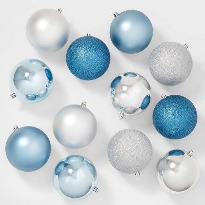 12ct Round Plastic Christmas Tree Ornament Set - Wondershop™ | Target