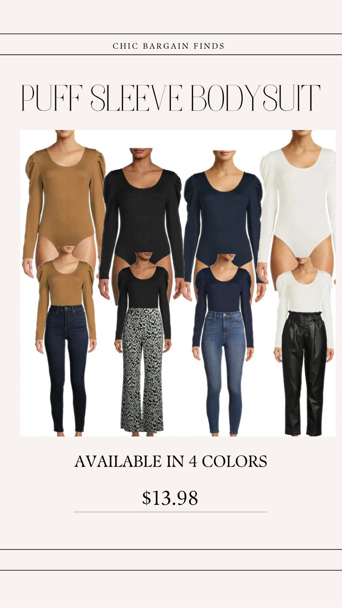 Time and Tru Women's Puff Sleeve Bodysuit

#LTKunder50 #LTKFind #LTKstyletip