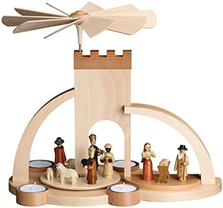 Rudolphs Schatzkiste Pyramid Nativity Scene 29cm Christmas Pyramid Table Pyramid ore Mountains Ne... | Amazon (US)