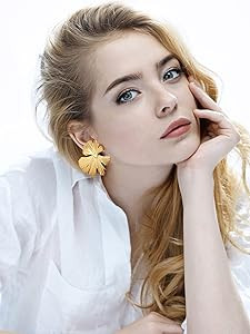 6 Pair Gold Statement Earrings for Women Girls Large Gold Geometric Earrings Woven Twisted Ginkgo... | Amazon (US)