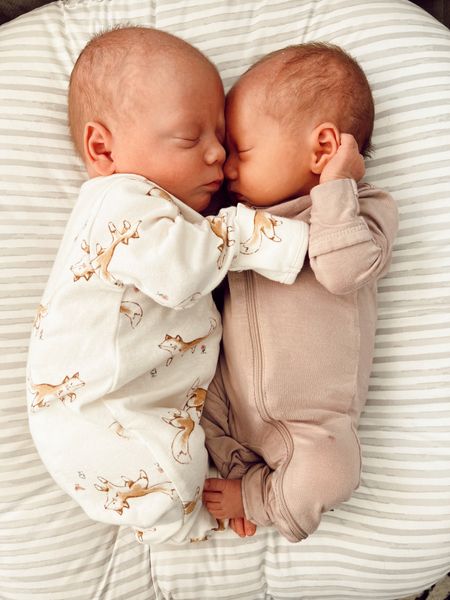 The Twins sleeper pjs! Dane is in the fox sleeper- which I didn’t realize had tiny little flowers in the pattern 🤷🏼‍♀️
Quinn is wearing our favorite Kyte baby footless Jammie’s- so soft and stretchy!

#LTKstyletip #LTKunder50 #LTKbaby