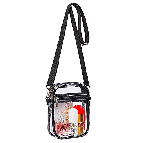 COVAX Clear Purse Bag for Stadium Events, Clear Crossbody Bag Stadium Approved for Concerts, Festivals (Black-S) | Amazon (US)