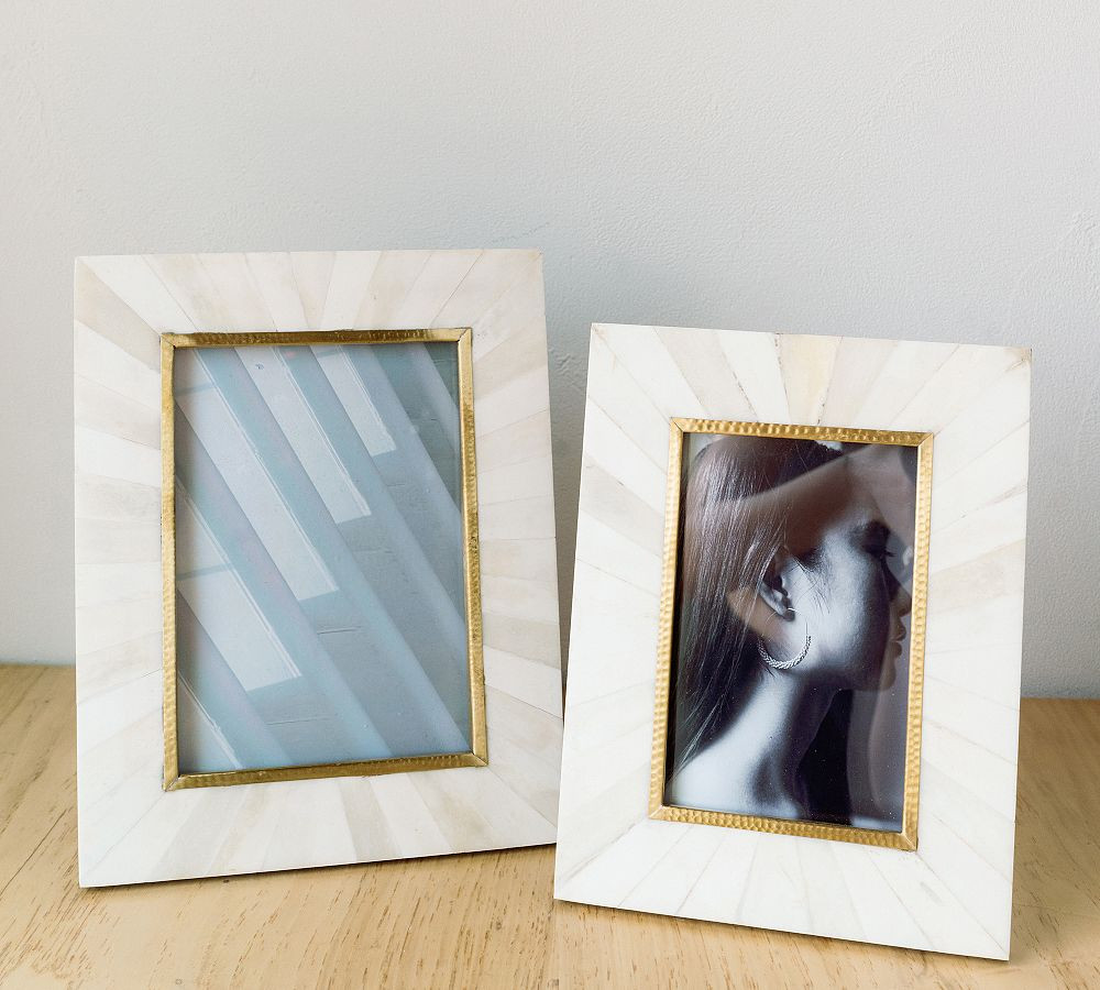 Lunara Handcarved Bone and Brass Inlay Frames | Pottery Barn (US)