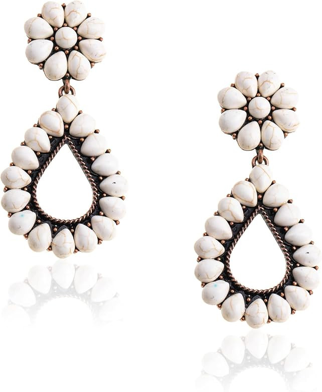 Rustic Couture's Western Earrings for Women Cowgirl Country Concho Dangling Western Statement Jew... | Amazon (US)