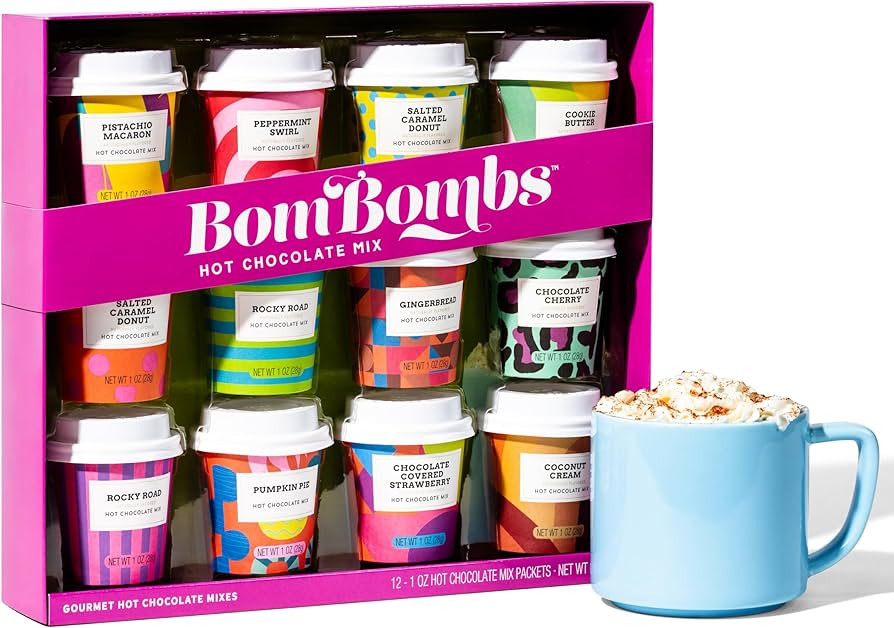 BomBombs, Hot Chocolate Mix Gift Set with Mini Cup Packaging, Dessert Flavors Include Rocky Road,... | Amazon (US)