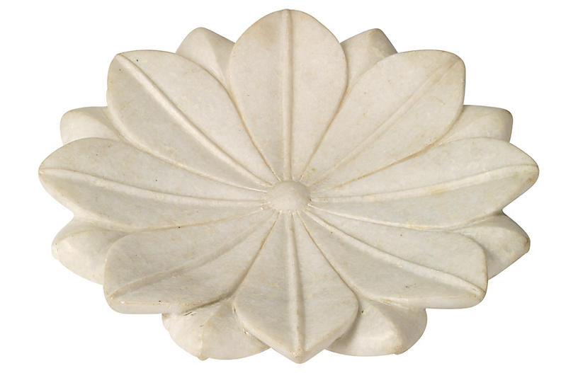 15" Marble Lotus Plate | One Kings Lane