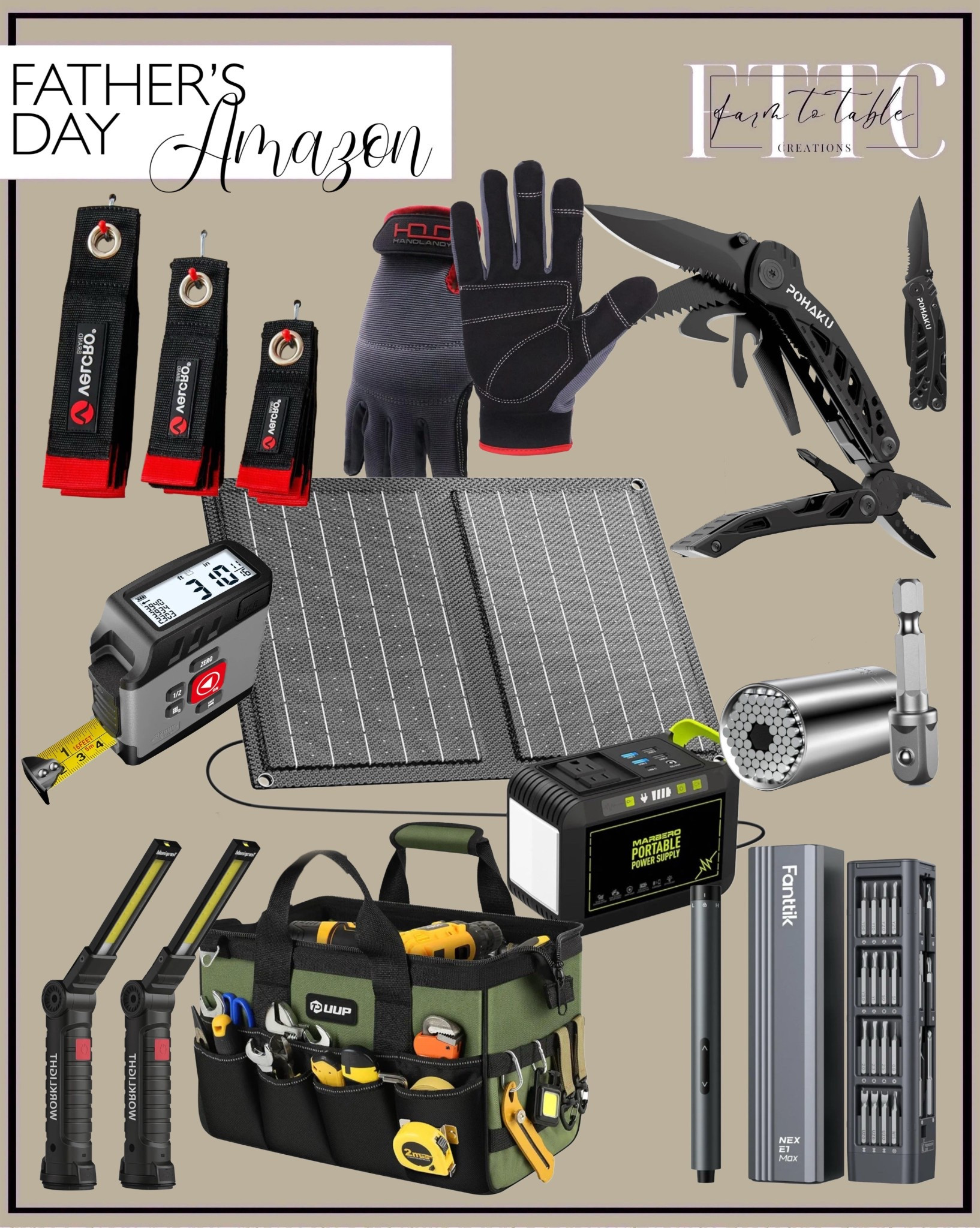 Amazon Father’s Day Gifts. Follow @farmtotablecreations on Instagram for more inspiration. 

Electric Screwdriver. Multitool knife. Grilling tray. Measuring tape. Rechargeable light. Extension cord holder. Thank you so much. Solar generator. Heavy duty tool bag. Universal socket tool. Work gloves.

Father’s Day Gifts. Father’s Day Gift Guide. Target Gifts for Dad. Gifts for him. Amazon. Amazon Gifts for Dad. 



#LTKFindsUnder50 #LTKGiftGuide #LTKMens