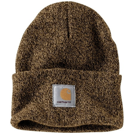 Carhartt Men's Knit Cuffed Beanie-Dark Brown/Sandstone-OFA | Walmart (US)