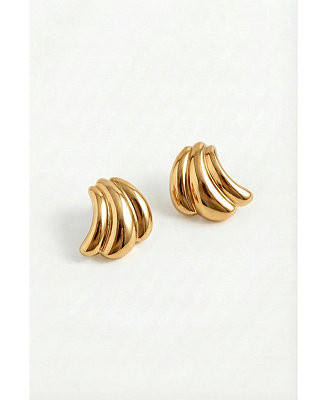 Sculptural Curve Stud Earrings, Stainless Steel | Macy's