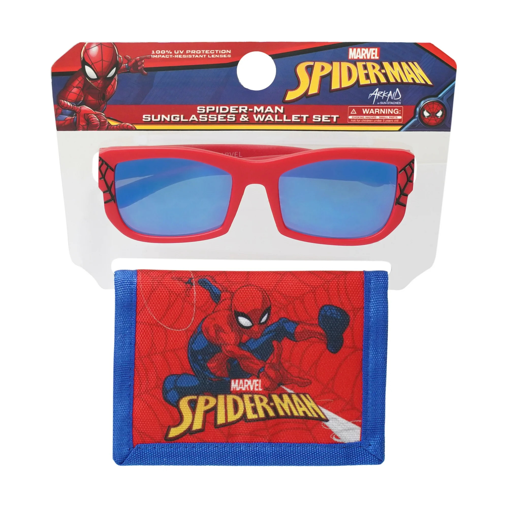 Spiderman Kid's Sunglasses and Wallet 2-Piece Set, Red and Blue | Walmart (US)