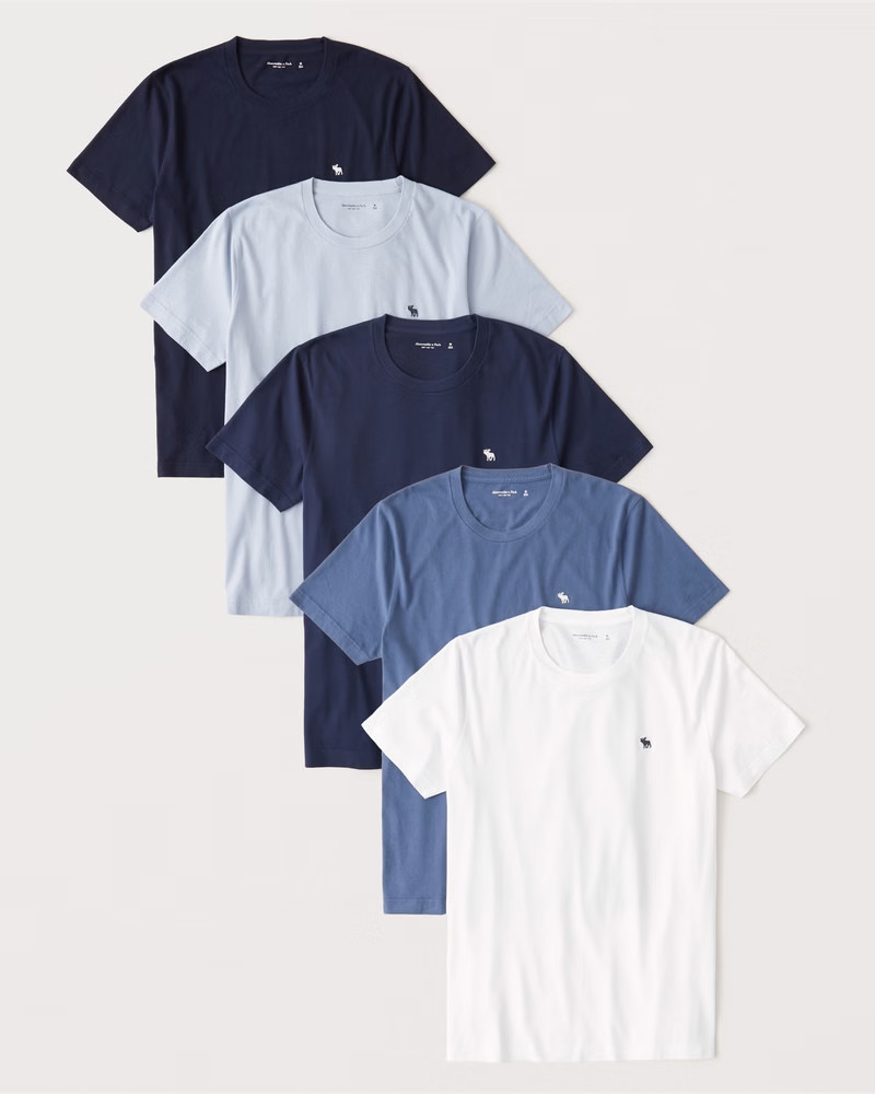 Men's 5-Pack Icon Tee | Men's Tops | Abercrombie.com | Abercrombie & Fitch (US)