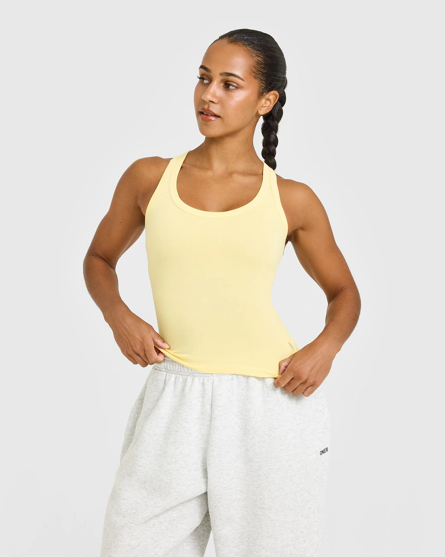 Cotton Fitted Vest | Sherbert Yellow | Oner Active (UK / US)