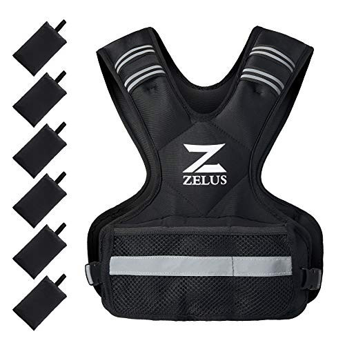 ZELUS Adjustable Weighted Vest 4-10lb/11-20lb/20-32lb (Black, 11-20lb) | Amazon (US)