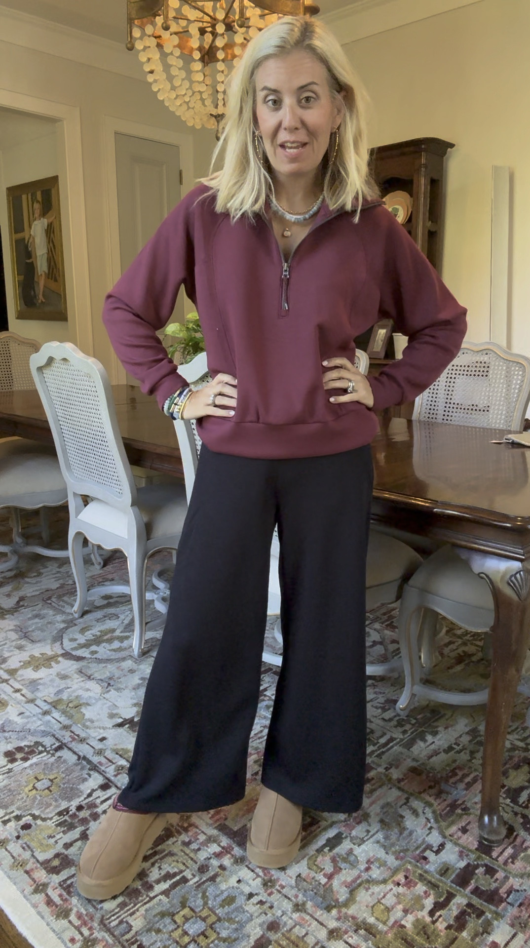 Love this easy outfit from Spanx to throw on after our Thanksgiving meal! 

I am in a size small in the top and a small/petite in the pants! 

*** Use code CatherineXSpanx  

#LTKStyleTip #LTKTravel #LTKSeasonal