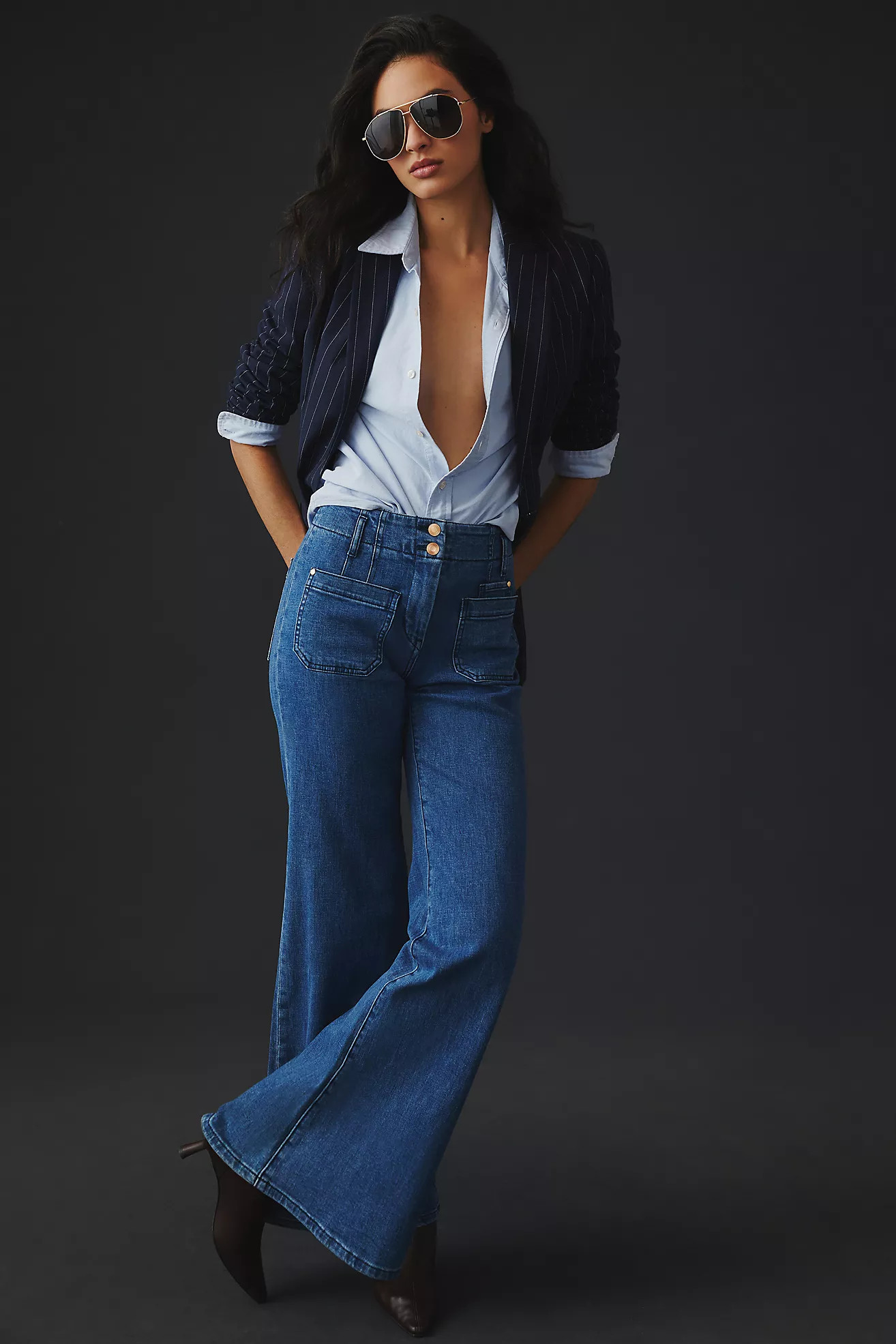 Maeve The Junie High-Rise Flare Pants | Anthropologie (US)