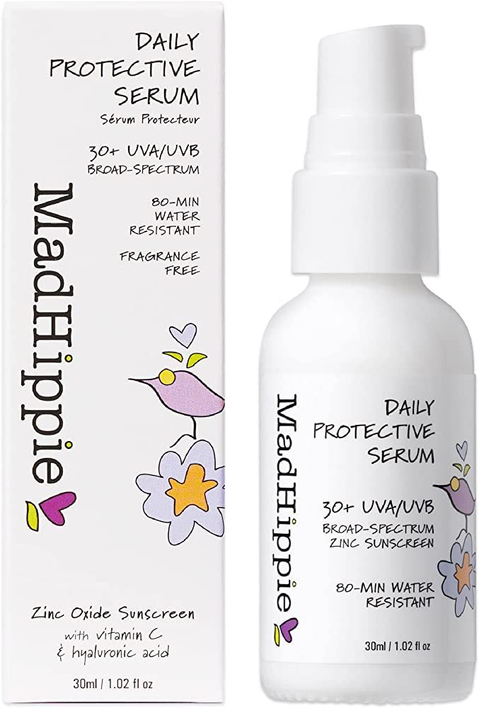 Mad Hippie Daily Protective Serum, 30 SPF Moisturizer & Mineral Sunscreen for Face, Zinc Oxide Mi... | Amazon (US)