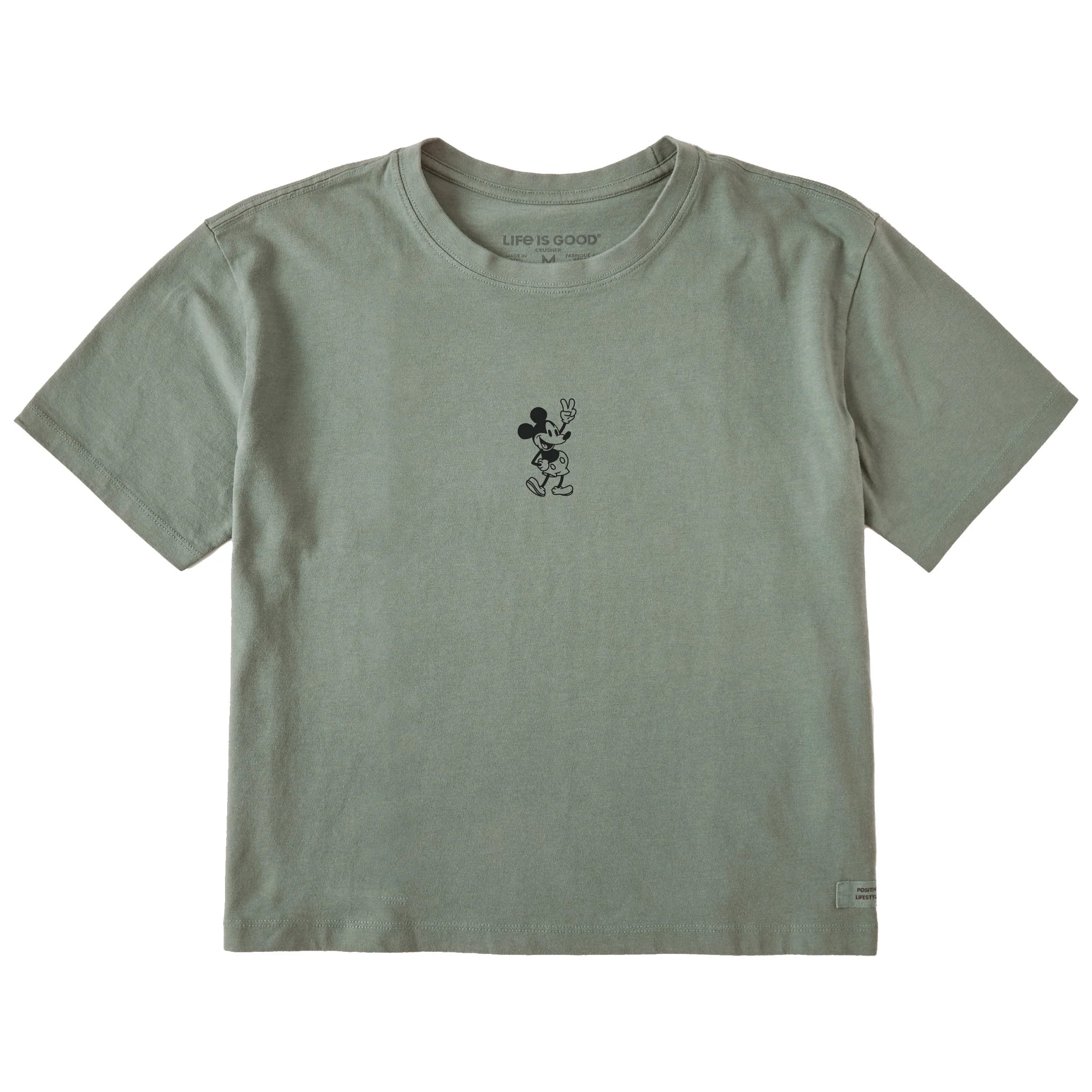 Women's Steamboat Willie Peace Mini Short Sleeve Crusher Boxy Tee | Life is Good