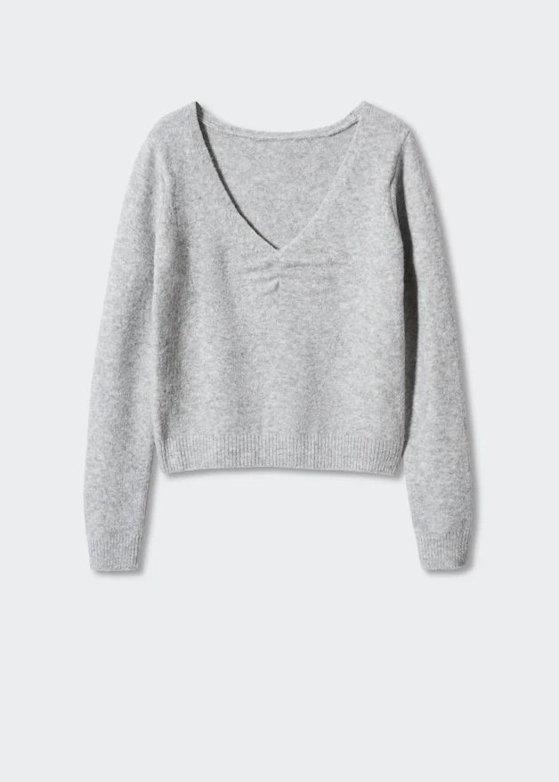 Boat-neck knitted sweater -  Women | Mango United Kingdom | MANGO (UK)