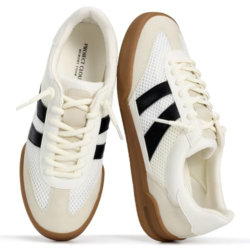 Project Cloud 100% Genuine Leather Casual Sneakers for Women - Memory Foam Insoles - Womens Shoes & Lightweight Women's Fashion Sneakers - Slip On Shoes for Women Footwear (Verdy,WHITMULT,10) | Amazon (US)