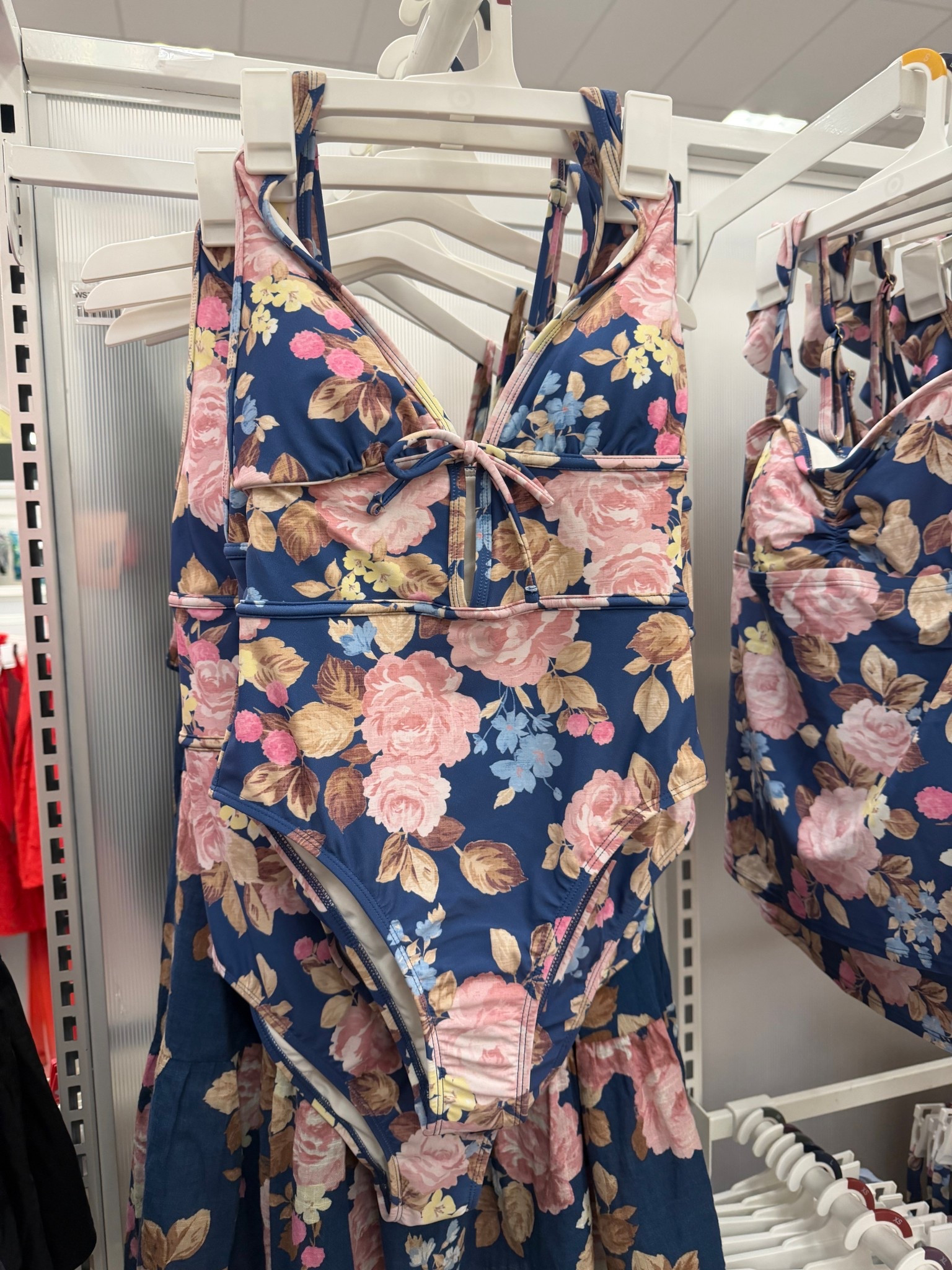 Okay this swimsuit is SO flattering 😍

I’m obsessed with the floral print and the way this is designed… it gives you that feminine, put-together look while still being super comfortable and supportive.

The cut + tie detail in the front is so cute, and I love that it has a little extra coverage while still feeling stylish 🙌

Perfect for:
• Pool days
• Beach vacations
• Spring break trips
• Just feeling confident and cute this summer ☀️

This is one of those suits that makes you feel GOOD when you put it on… and we love that 👏

Save this because the good swim always goes FAST at Target 👀

target swimsuit | floral one piece | modest swimsuit | flattering swimwear | mom friendly swimsuit | target swim | spring break outfits | vacation outfits | affordable swimwear | womens bathing suit