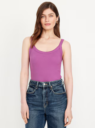 90s Ribbed Lace-Trim Tank | Old Navy (US)