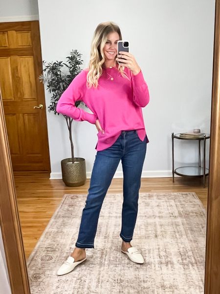 The perfect crew neck sweater! Nice and soft, only $14 and tons of colors! Fits true to size. Wearing size small  Sizes and colors keep going in and out of stock! 

#LTKfindsunder50 #LTKstyletip #LTKSeasonal