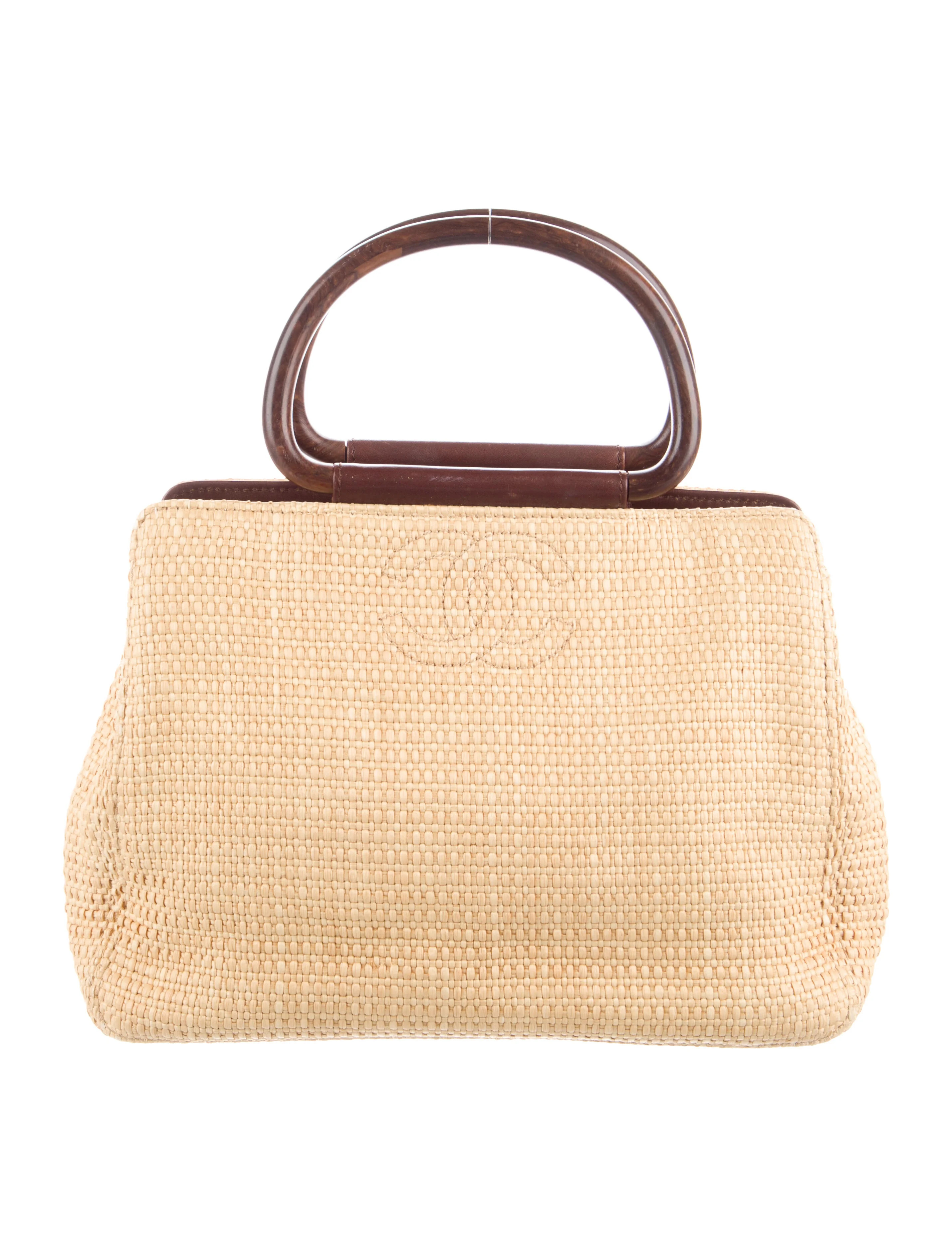 Vintage Straw CC Handle Bag | The RealReal