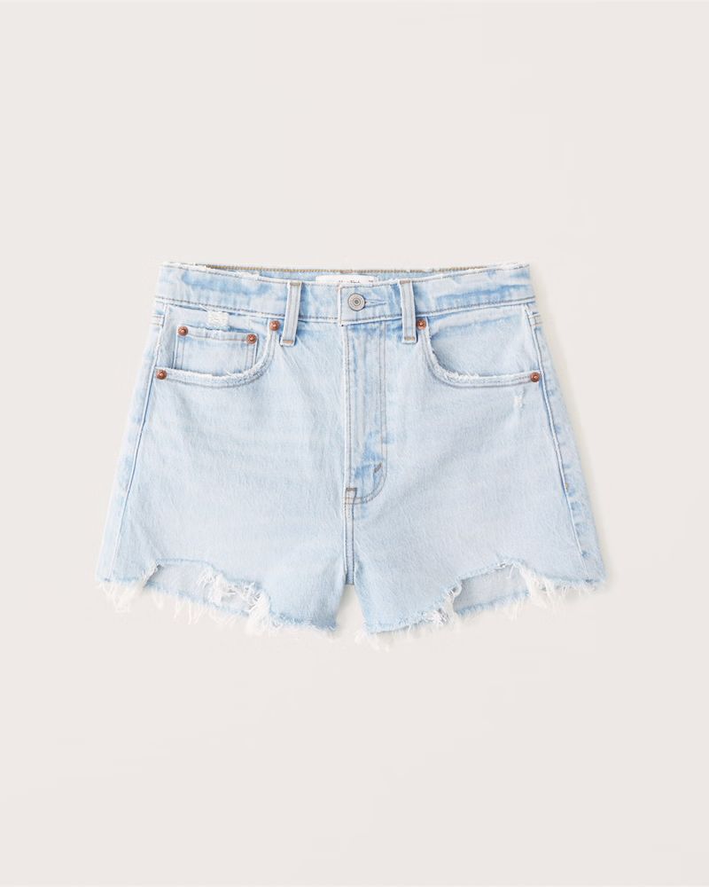 Women's High Rise Mom Shorts | Women's Clearance | Abercrombie.com | Abercrombie & Fitch (US)
